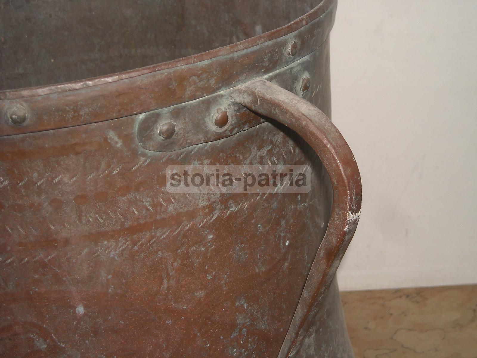 Antico Artistico Contenitore, Per Trasporto Acqua, Italia Meridionale, Abruzzo, Rame immagine 11