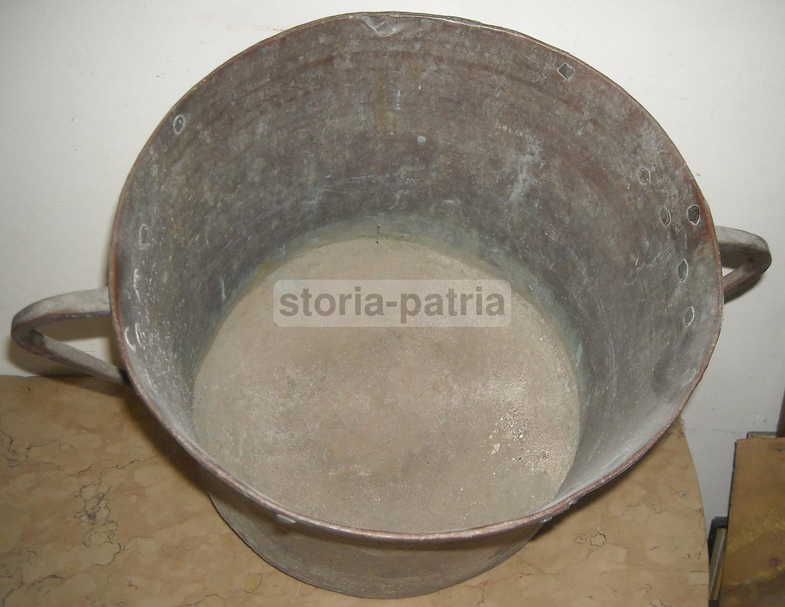 Antico Artistico Contenitore, Per Trasporto Acqua, Italia Meridionale, Abruzzo, Rame immagine 13