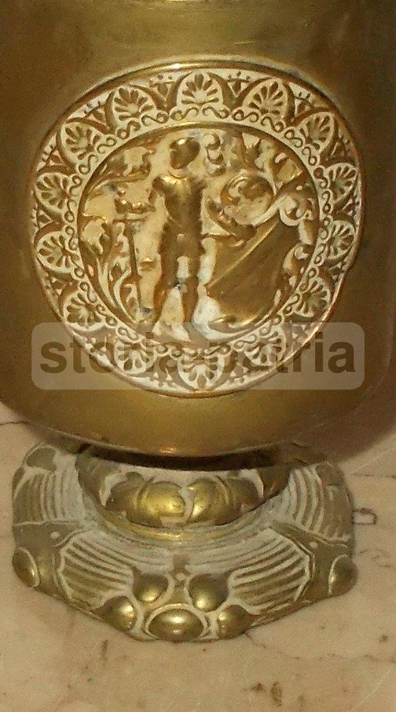 Araldica, Guerriero Con Spada, San Giorgio, Inusuale Soprammobile Antico, Artistico immagine 5