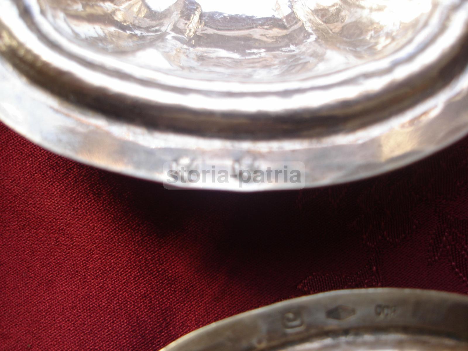 Araldica, Interessante Argenteria Di Famiglia, Decorativo Insieme, Otto Vaschette immagine 22