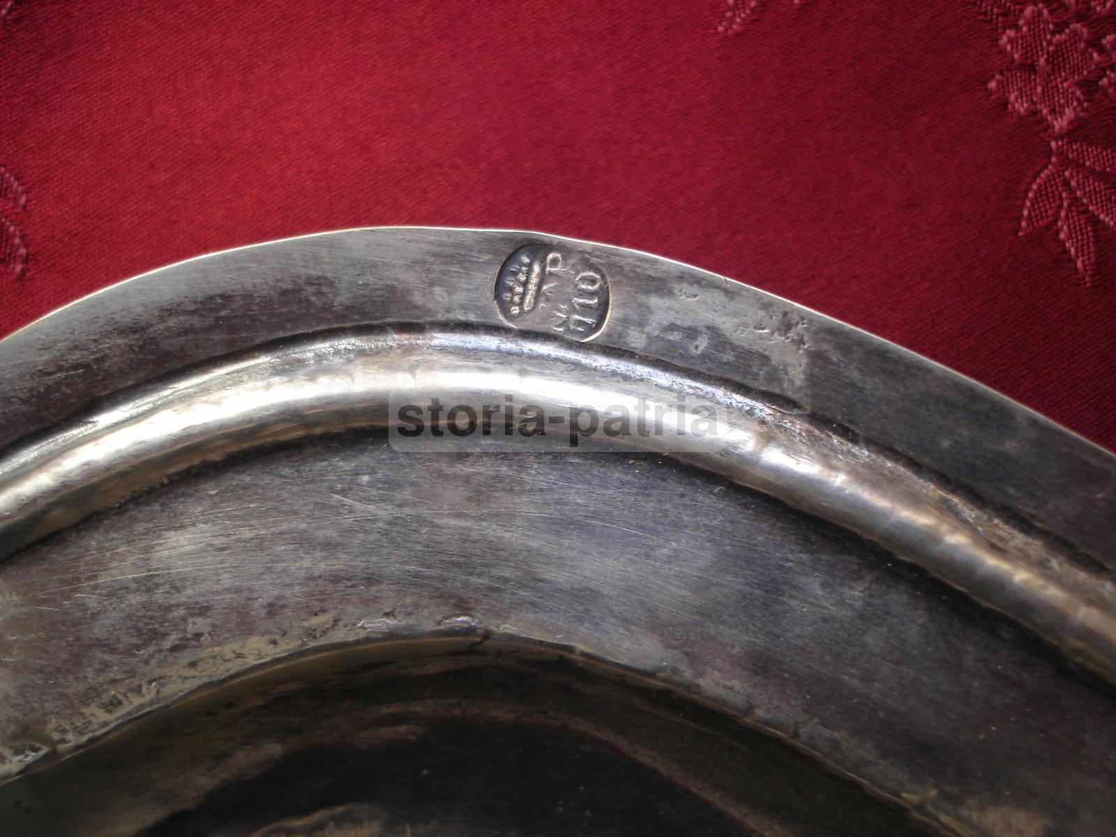 Araldica, Interessante Argenteria Di Famiglia, Decorativo Piatto Ovale, V Coronata immagine 16