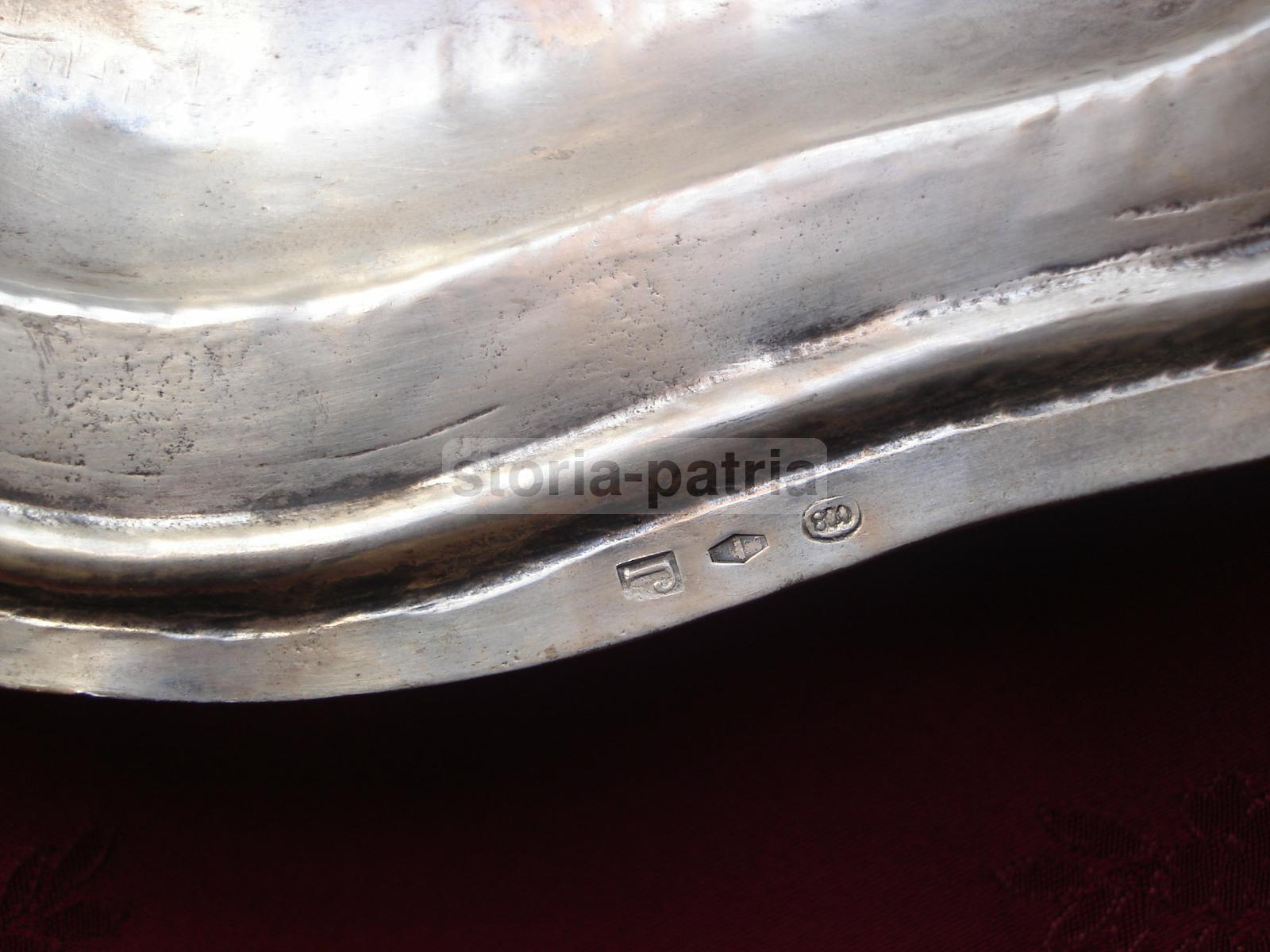 Araldica, Interessante Argenteria Di Famiglia, Decorativo Piatto Ovale, V Coronata immagine 18