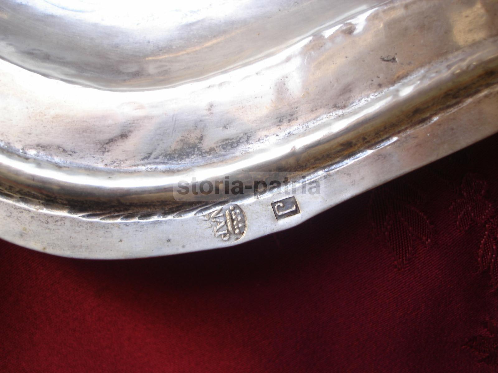 Araldica, Interessante Argenteria Di Famiglia, Decorativo Piatto Ovale, V Coronata immagine 19