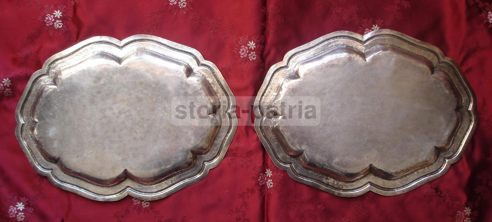 Araldica, Interessante Argenteria Di Famiglia, Decorativo Piatto Ovale, V Coronata immagine 20