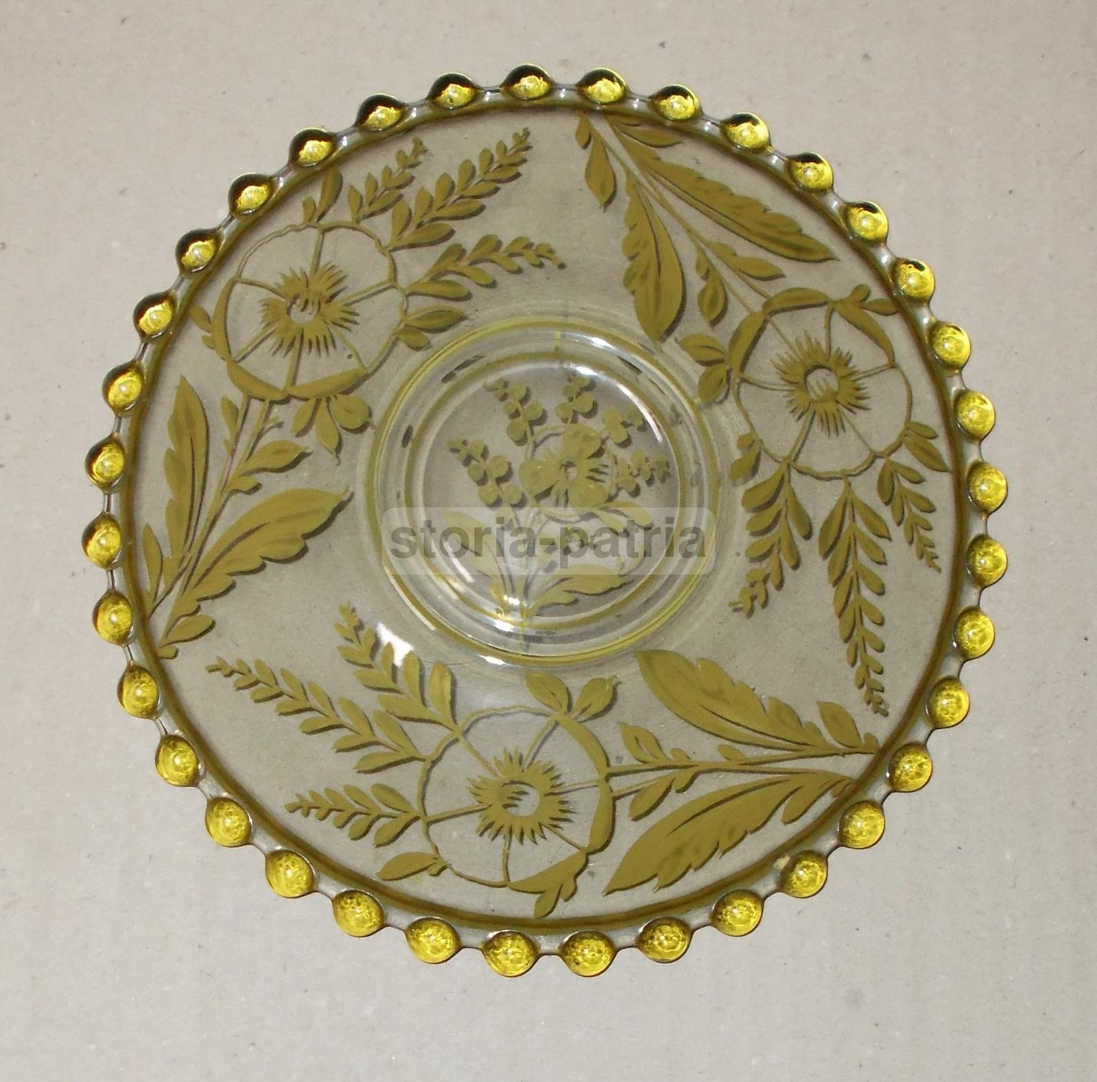 Arte Decorativa Del Novecento, Vetri Da Collezione, Con Pregevole Decoro Floreale immagine 2