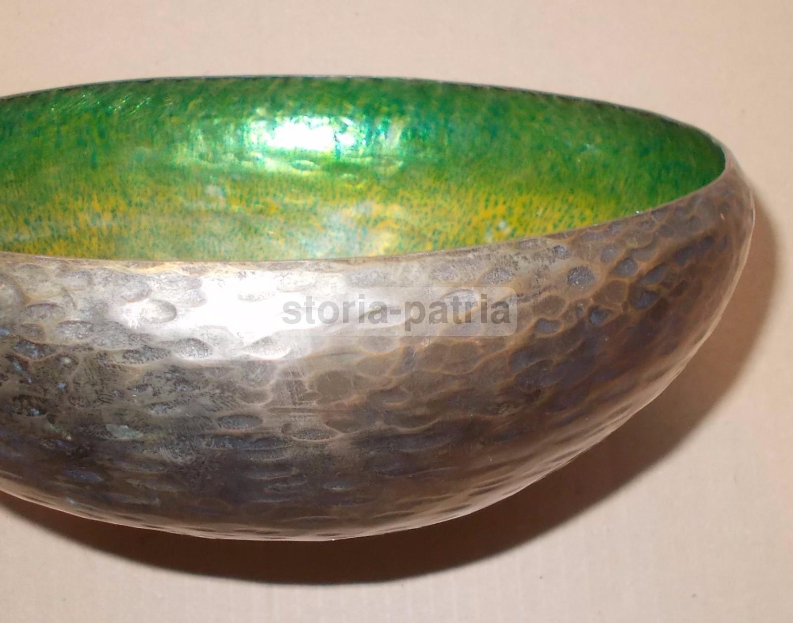 Arte, Design, Soprammobile Da Collezione, Decorativa Ciotola, Metallo Battuto, Laras immagine 1