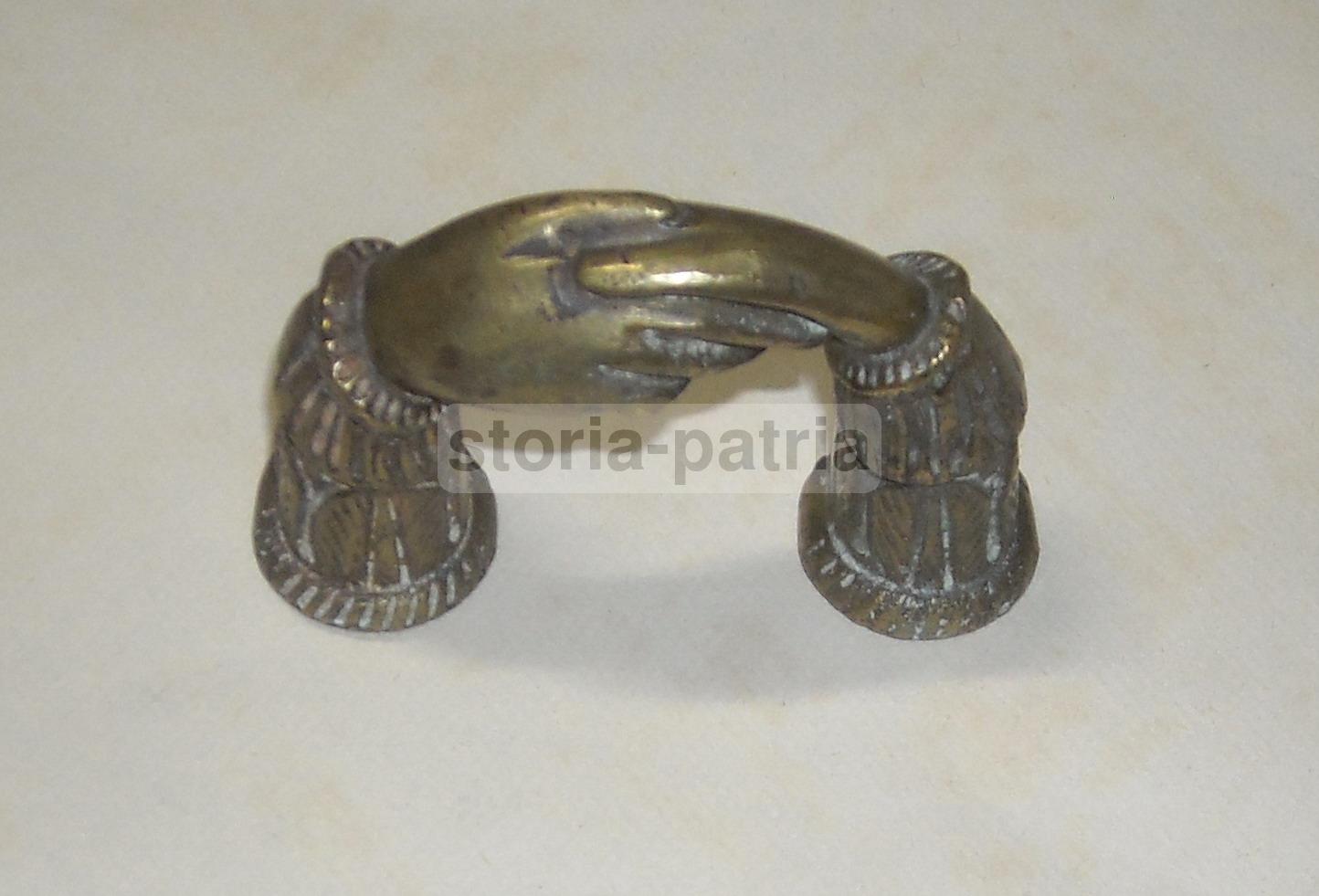 Artistico Raro Oggetto, Utilissimo Poggiacarte, Mani, Allegoria Della Fedelta, 800 immagine 1