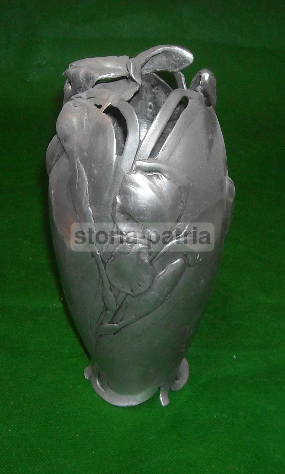 Artistico Vaso, Inusuale Decorazione Floreale, Soprammobile Di Gusto Liberty, Firma immagine 3