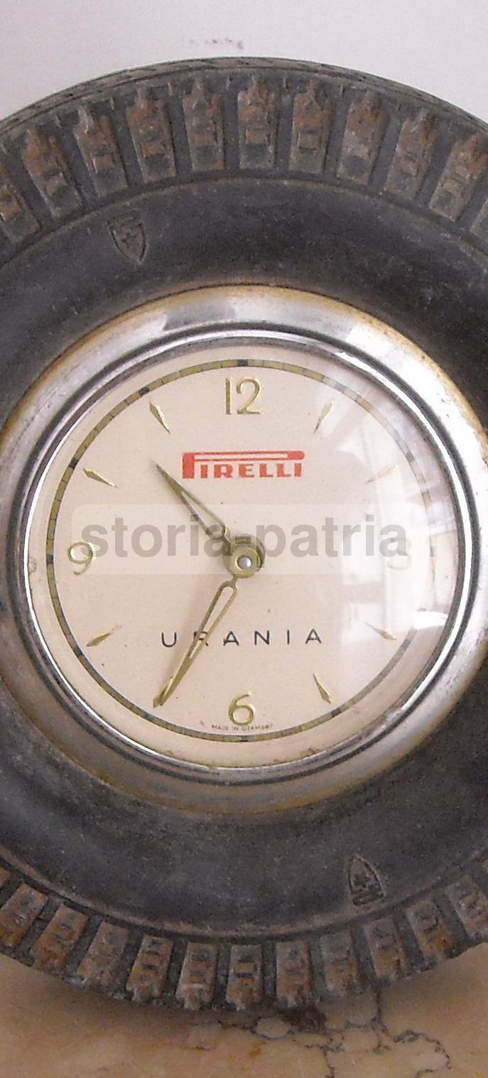 Automobilismo, Pneumatici Pirelli, Urania, Rolle, Grazioso Orologio Pubblicitario immagine 3