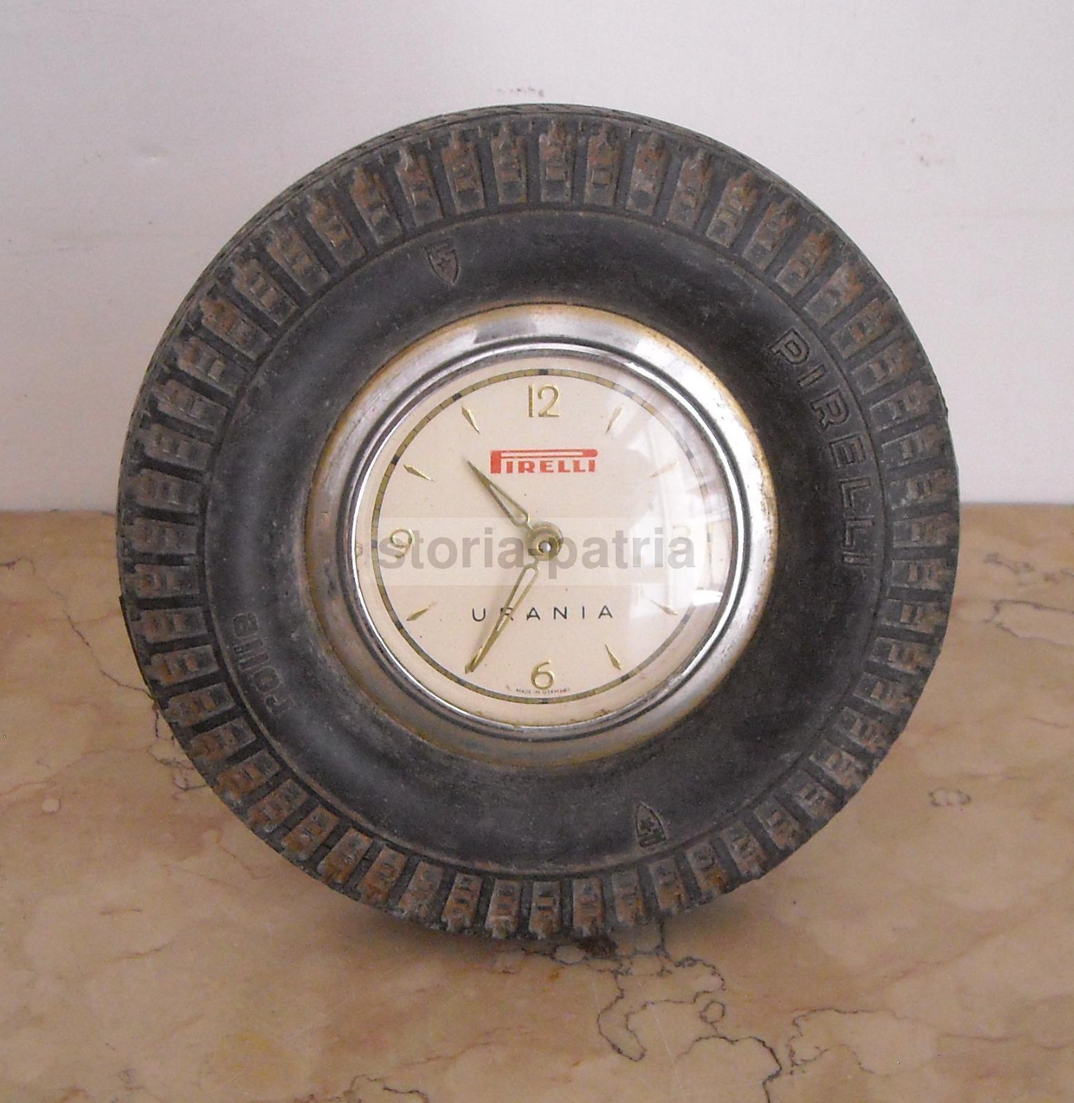 Automobilismo, Pneumatici Pirelli, Urania, Rolle, Grazioso Orologio Pubblicitario immagine 10
