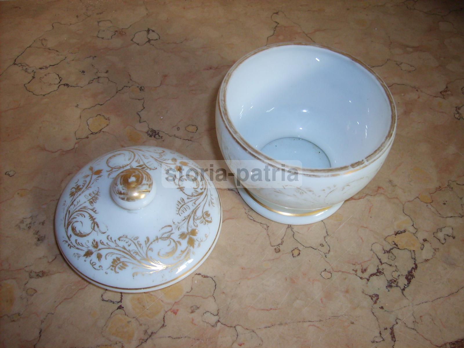 Bellissima Antica Ciotola In Vetro, Laminature Dorate, Decorativa, Da Collezione immagine 1