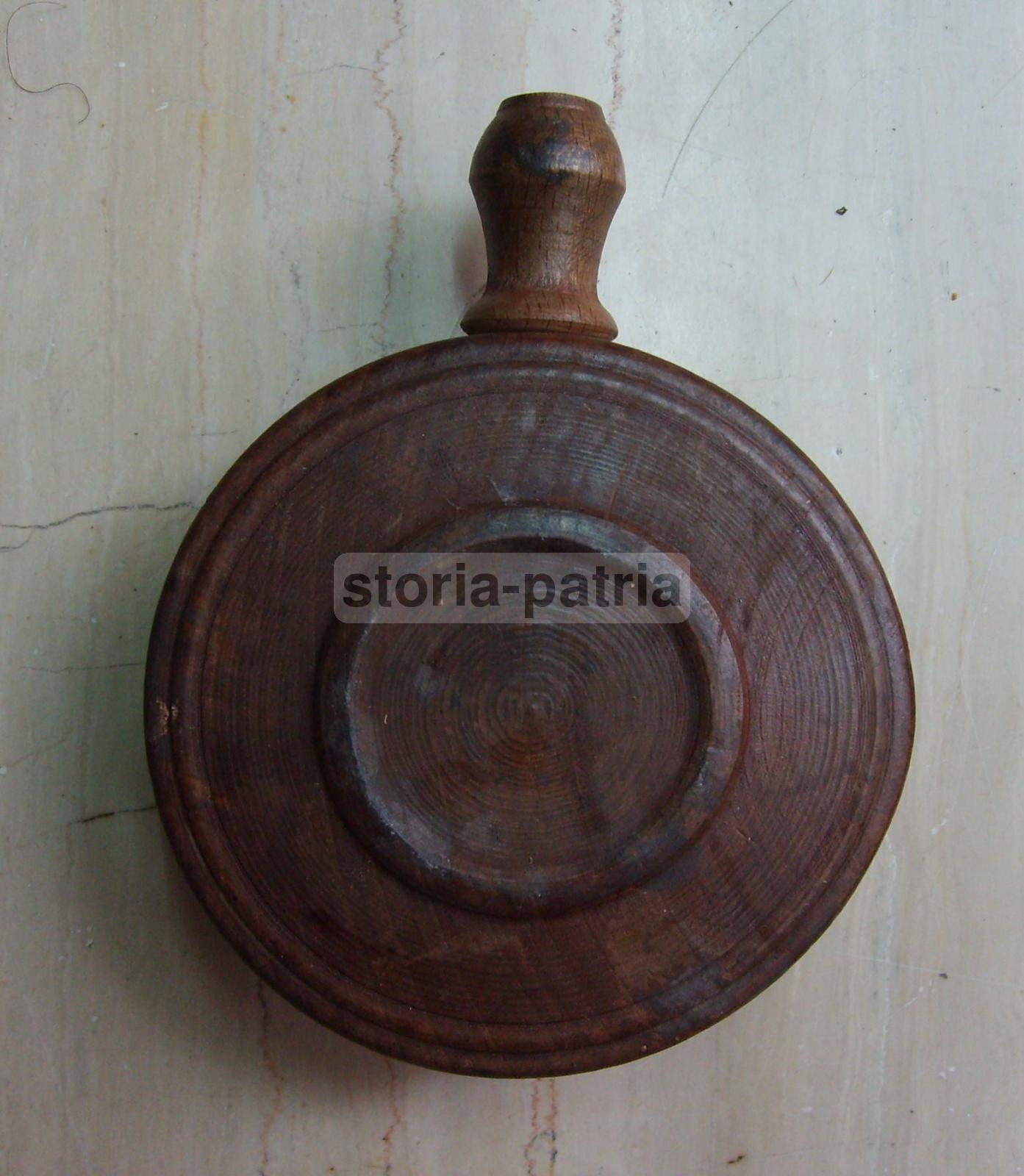 Caccia E Cacciatori, Antico Contenitore, Artigianato, Legno Tornito, Da Collezione immagine 2