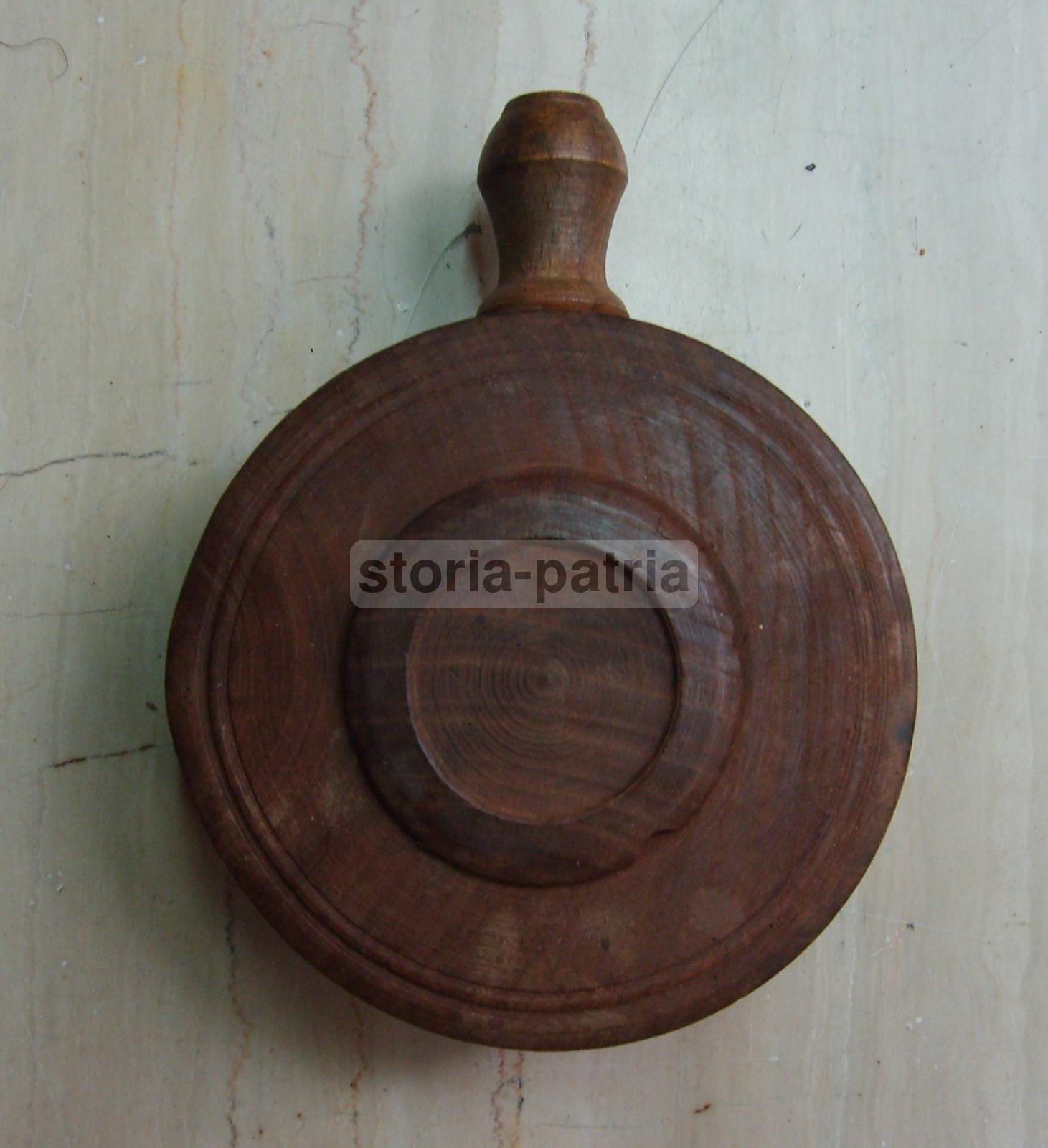 Caccia E Cacciatori, Antico Contenitore, Artigianato, Legno Tornito, Da Collezione immagine 3