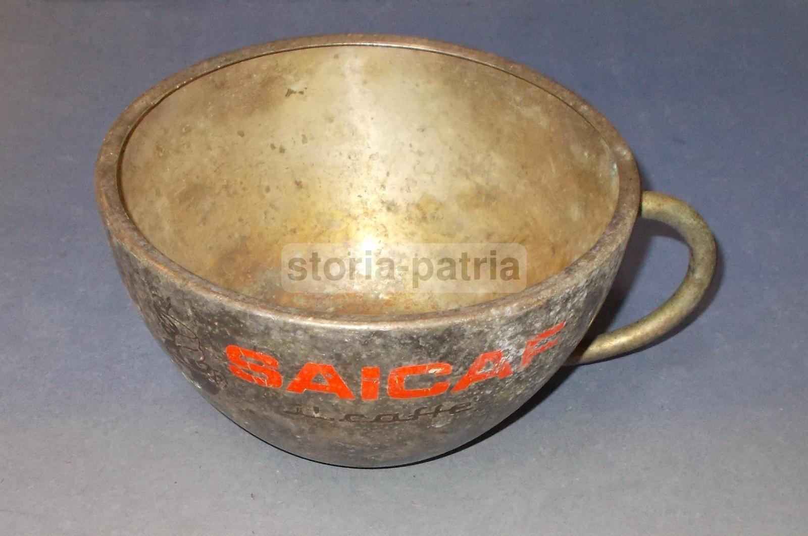 Caffe, Inusuale Grande Tazza Pubblicitaria, Decorativa, Da Collezione, Argentata immagine 1