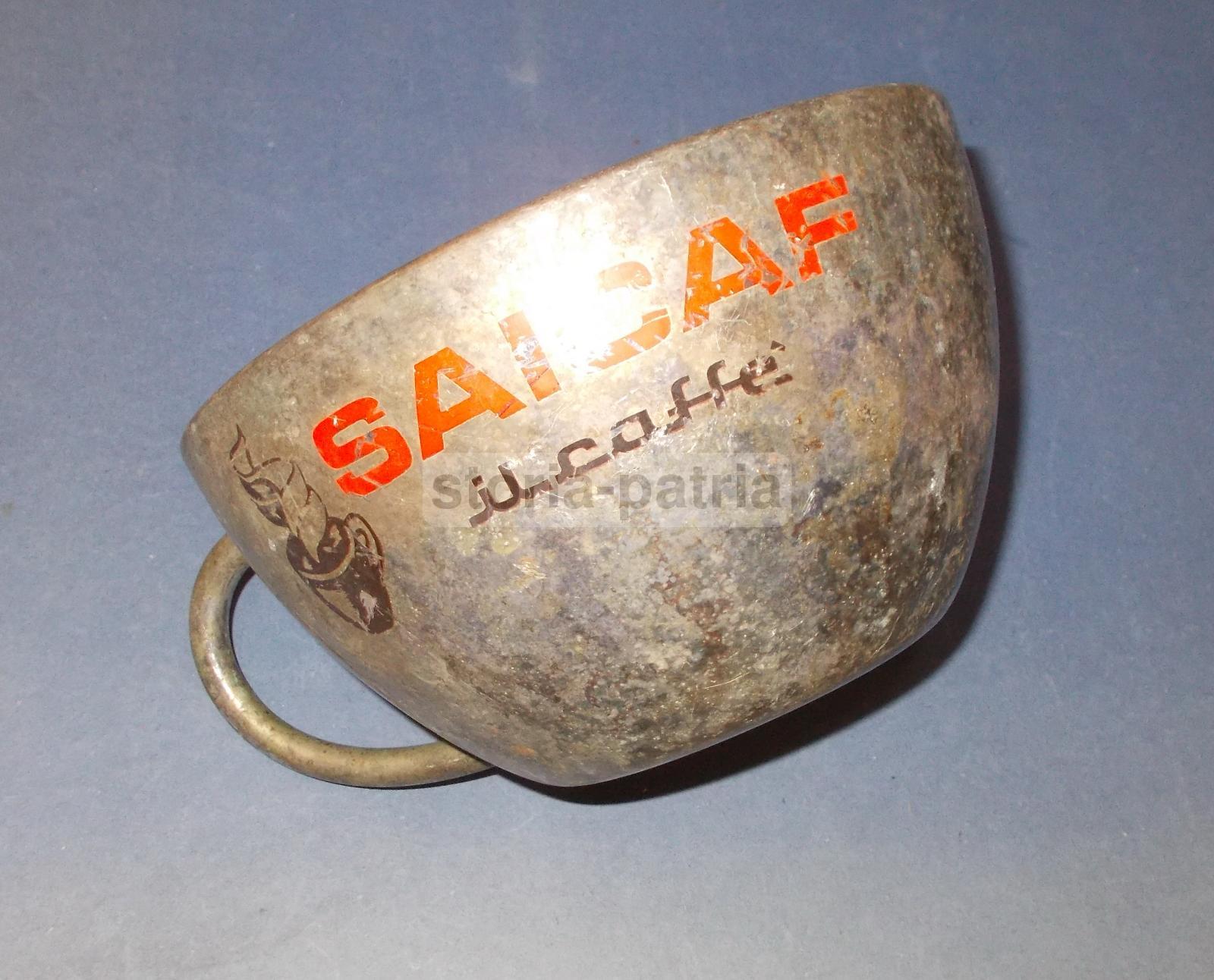 Caffe, Inusuale Grande Tazza Pubblicitaria, Decorativa, Da Collezione, Argentata immagine 6