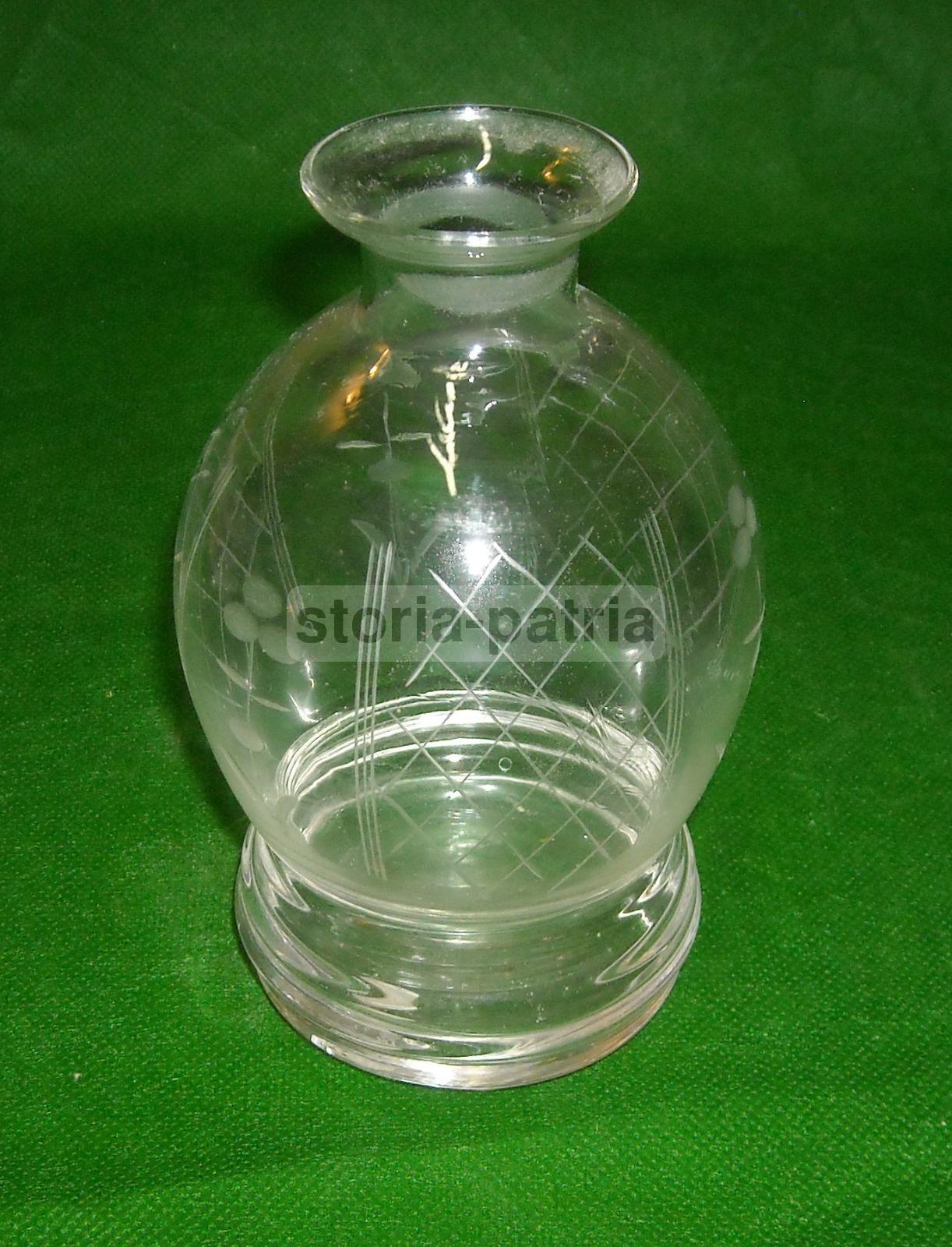 Decorativa Bottiglia, Vetro Trasparente Inciso, Motivi Artistici E Floreali, Utile immagine 1