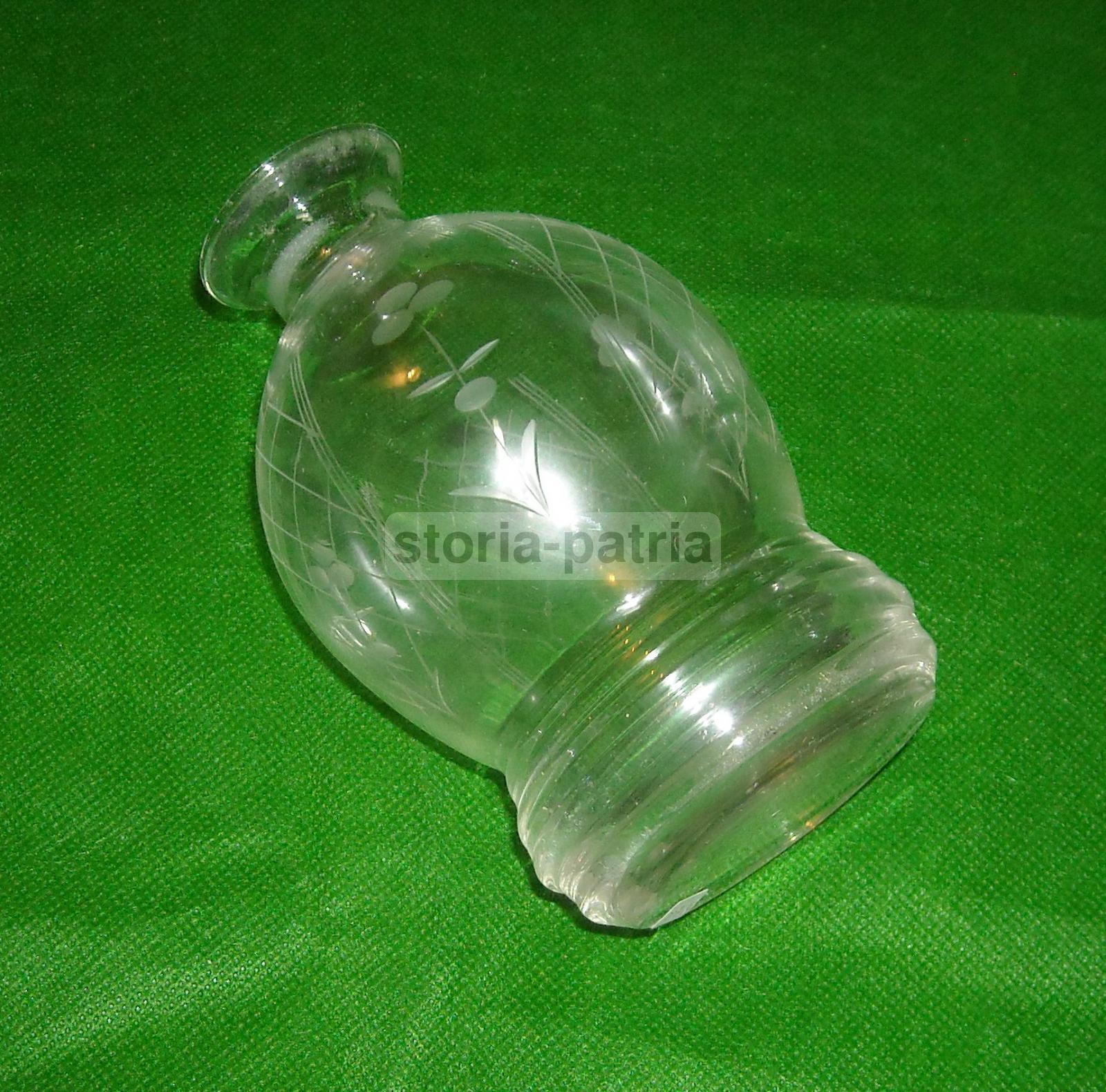 Decorativa Bottiglia, Vetro Trasparente Inciso, Motivi Artistici E Floreali, Utile immagine 5