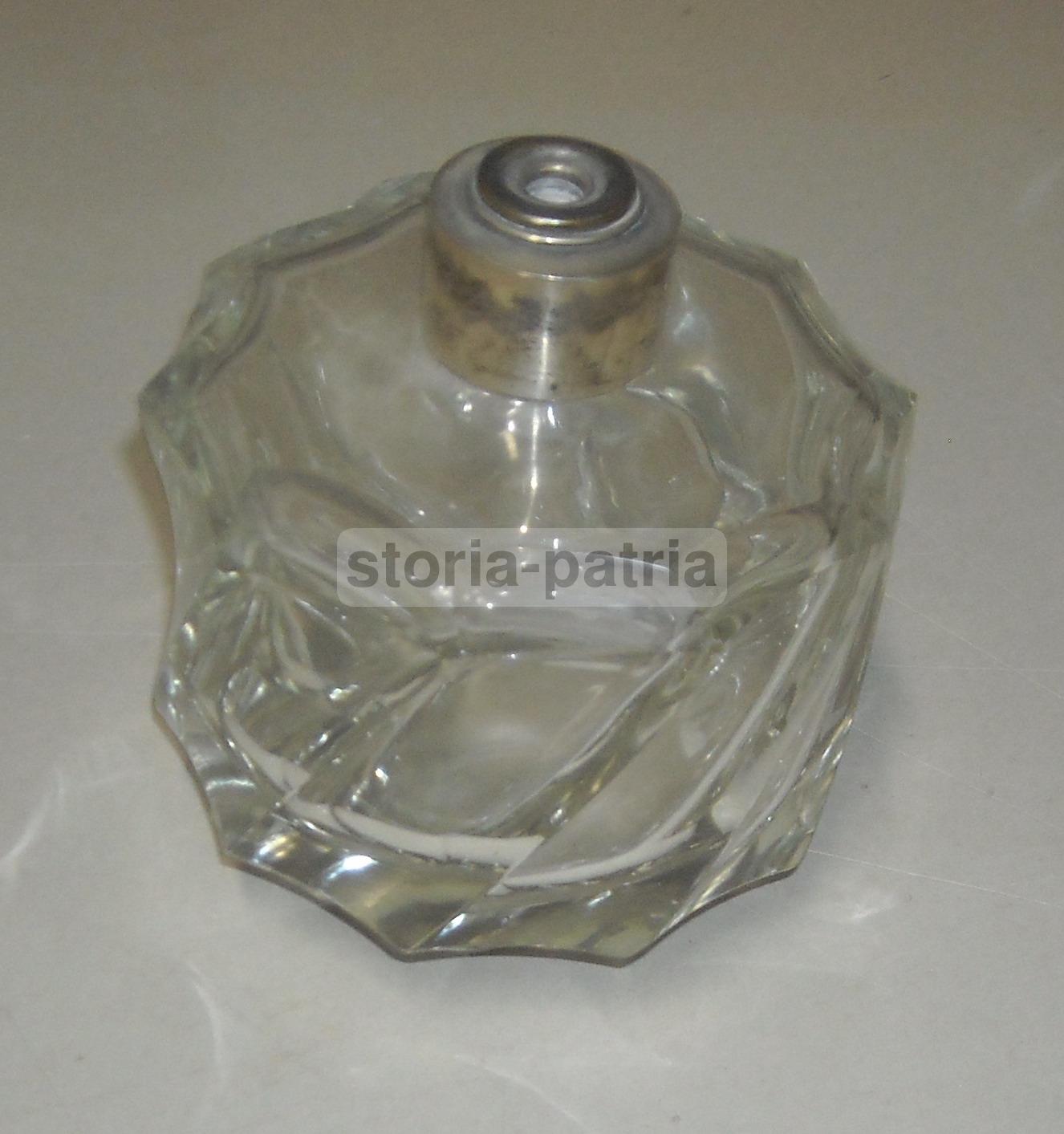 Elegante Soprammobile, Vetro Decorativo, Utile Porta Profumo, Montatura In Argento immagine 1