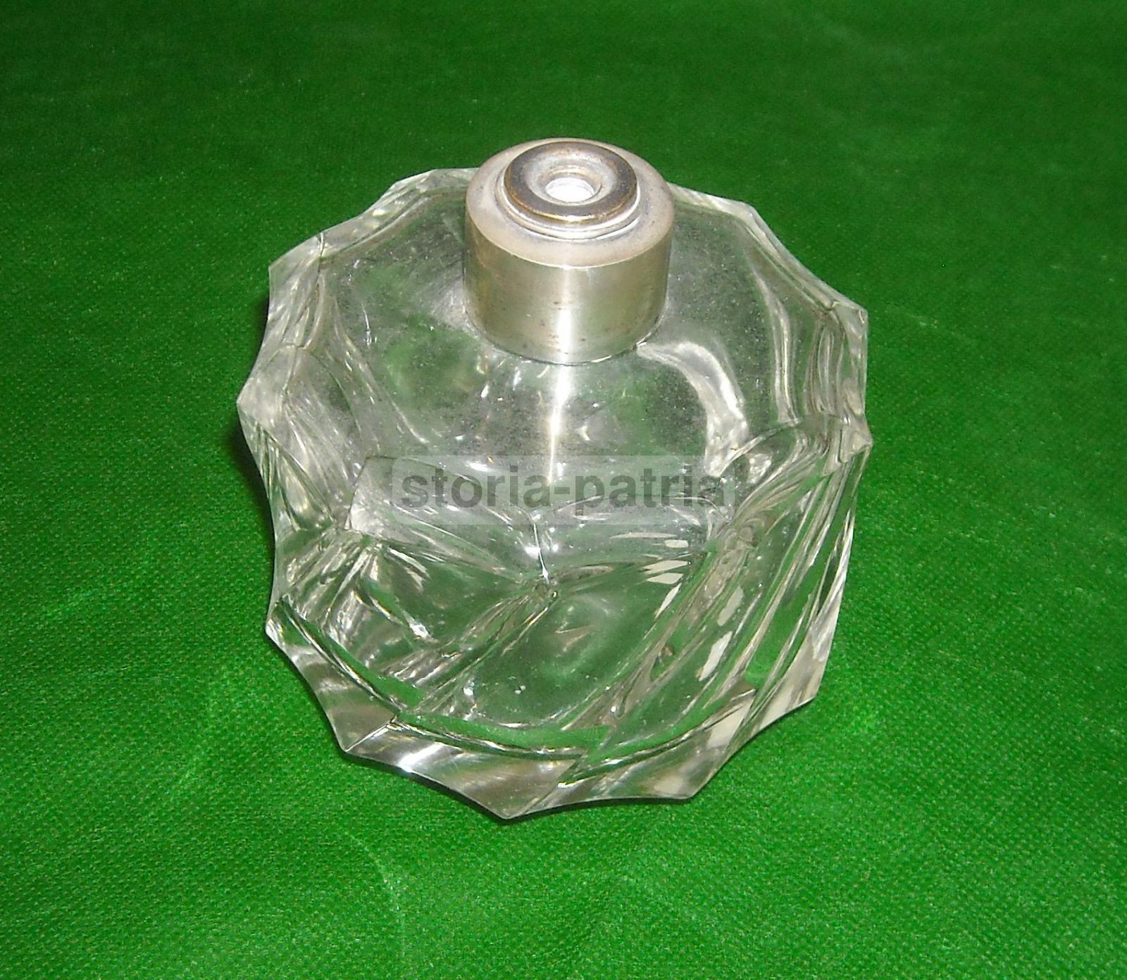 Elegante Soprammobile, Vetro Decorativo, Utile Porta Profumo, Montatura In Argento immagine 2