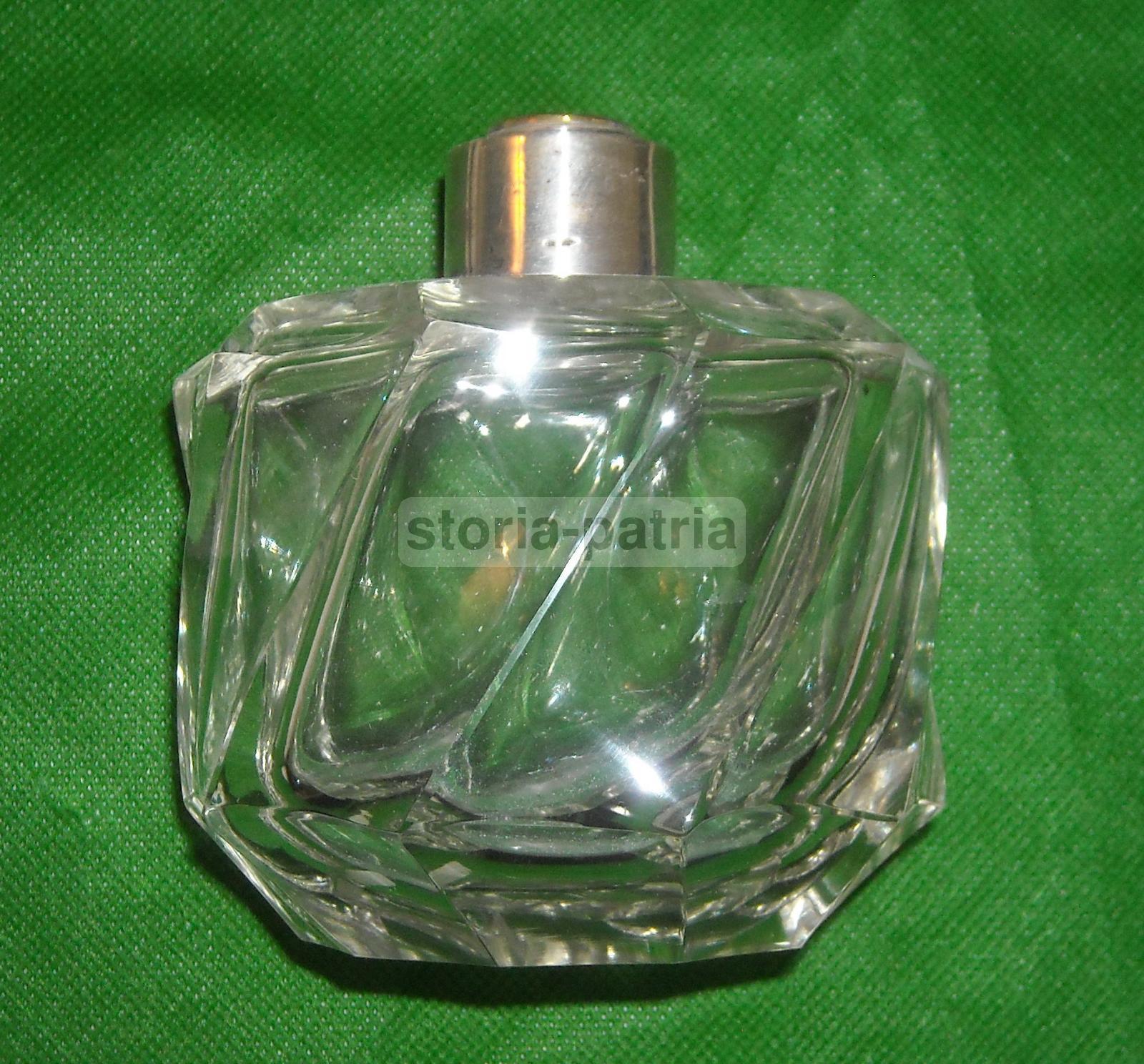 Elegante Soprammobile, Vetro Decorativo, Utile Porta Profumo, Montatura In Argento immagine 4