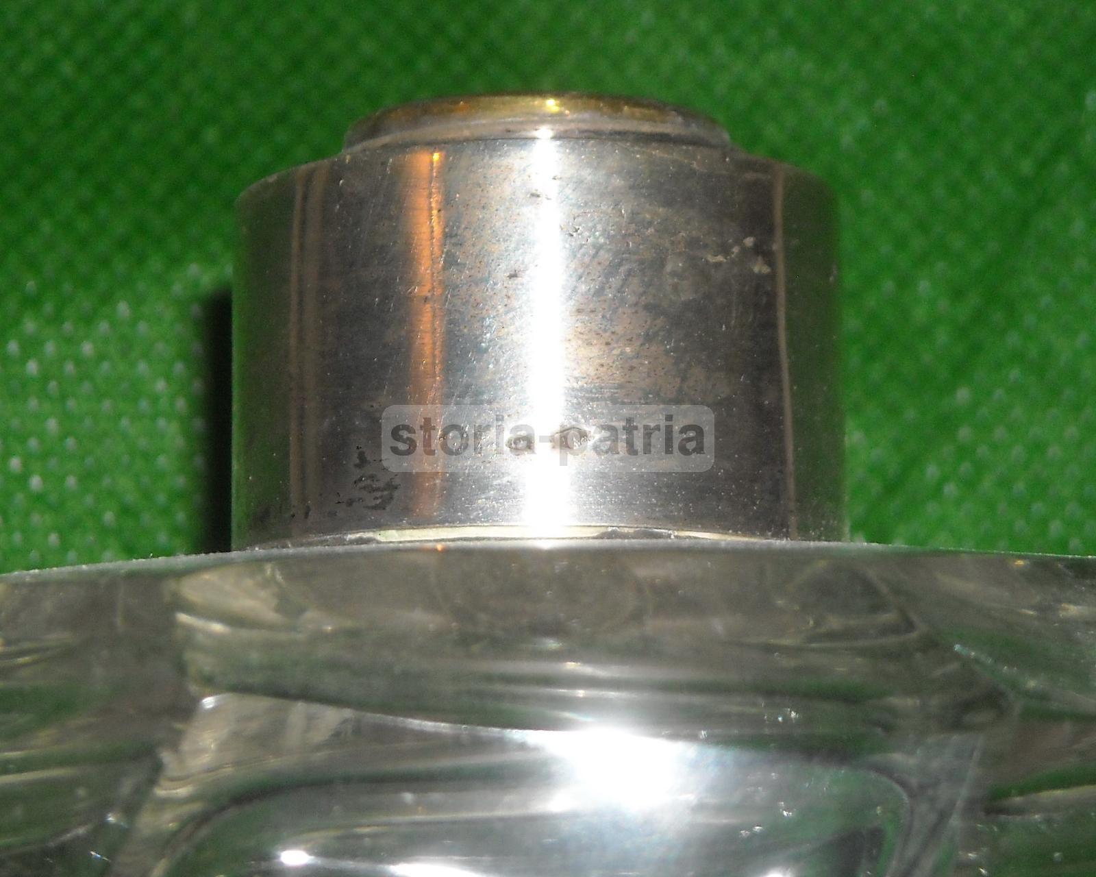 Elegante Soprammobile, Vetro Decorativo, Utile Porta Profumo, Montatura In Argento immagine 5