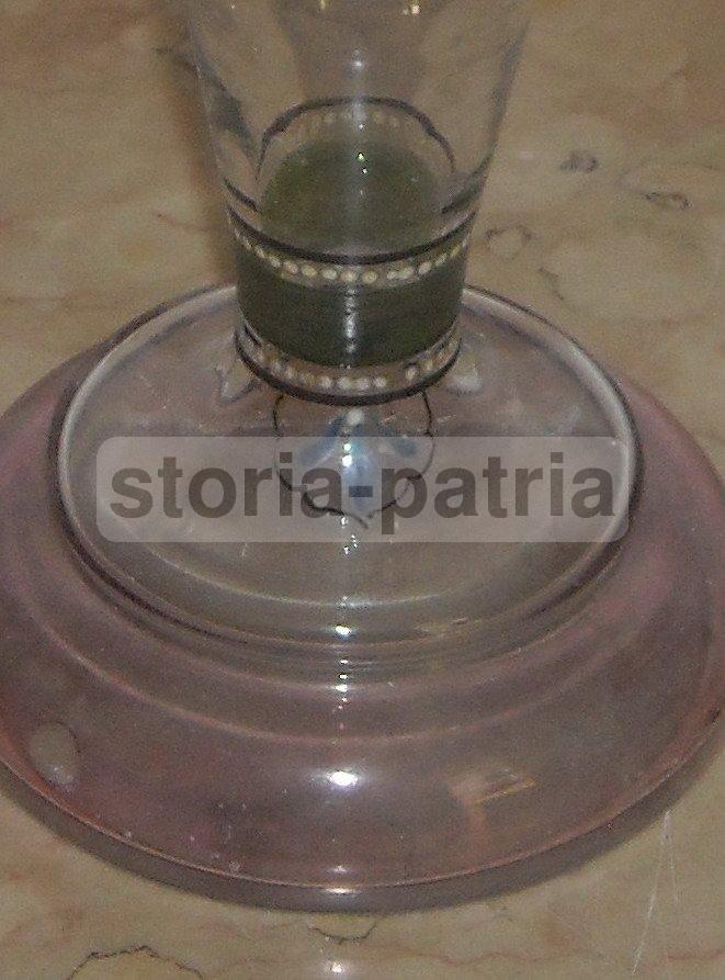 Grazioso Soprammobile d'Epoca, Vetro Decorato Policromo, Liberty, Da Collezione immagine 7