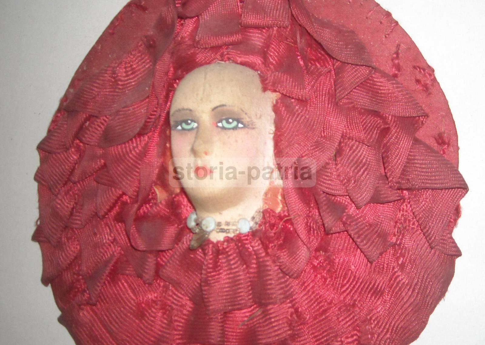 Inusuale Artistico Pannello, Tessuto d'Epoca, Figura Femminile Liberty, Decorativa immagine 2