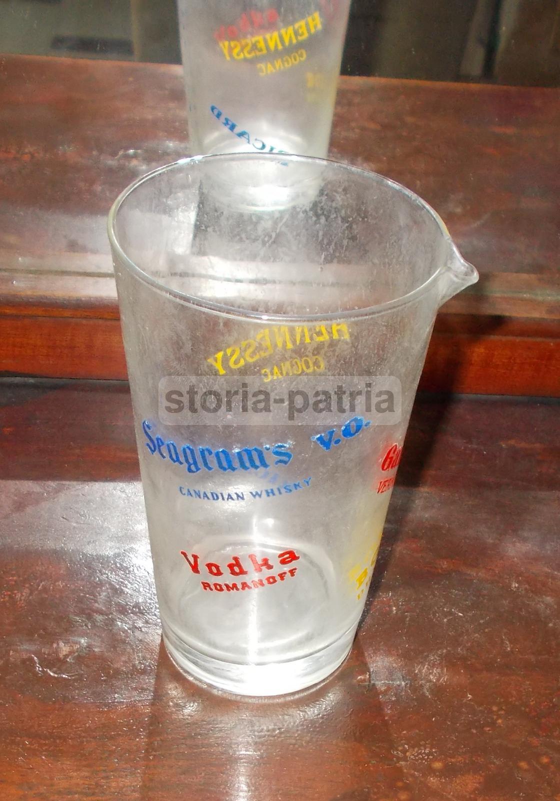 Inusuale Bicchiere Pubblicitario, Vetro Da Collezione, Liquori, Seagrams, Vodka, Gin immagine 1