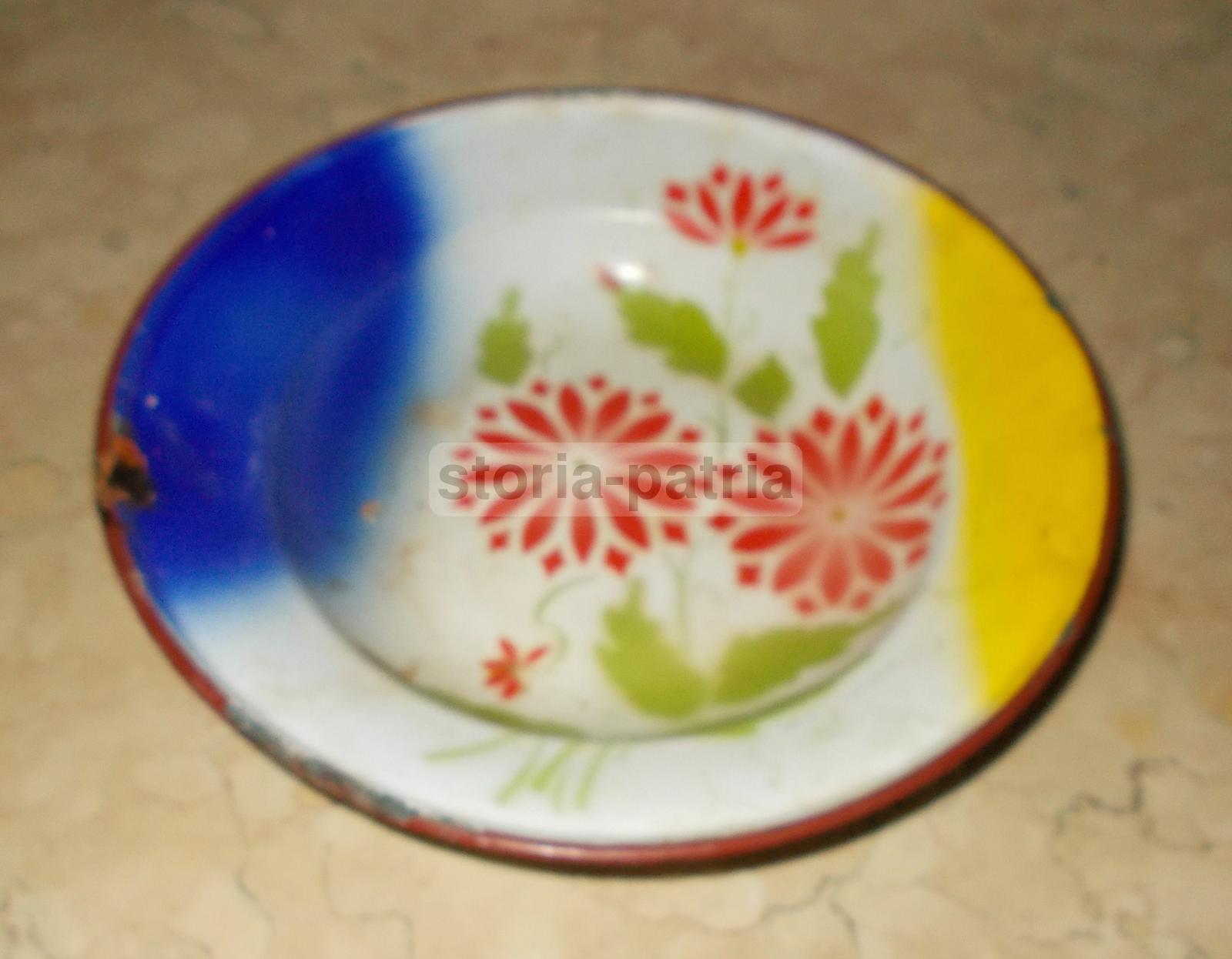 Modernariato, Design, Decorativi Piatti Aerografati, Bella Grafica Floreale, d'Epoca immagine 6