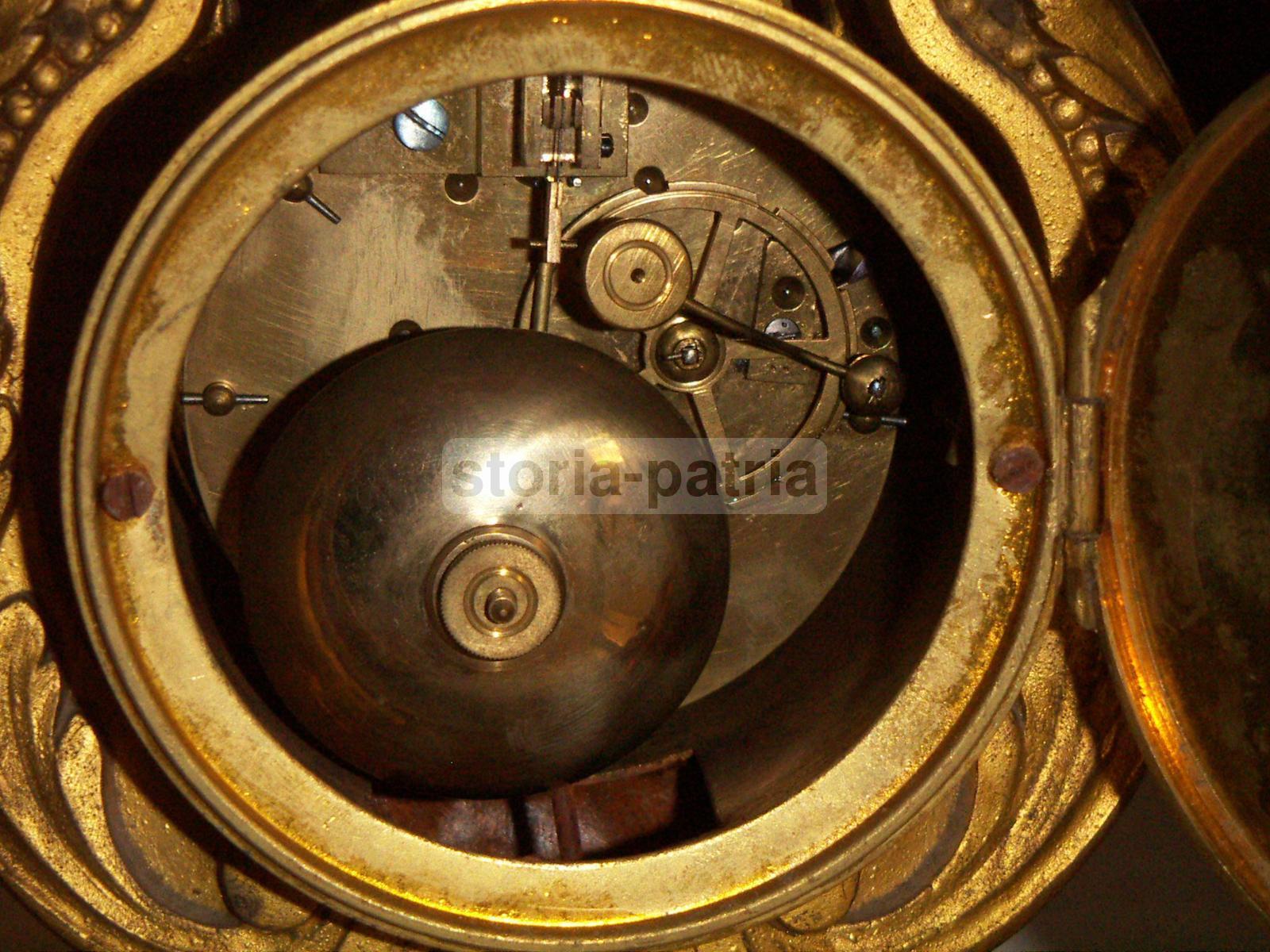 Napoli, Milano, Orologeria Mazzarella, Decorativo Orologio Da Tavolo, d'Epoca, Raro immagine 7