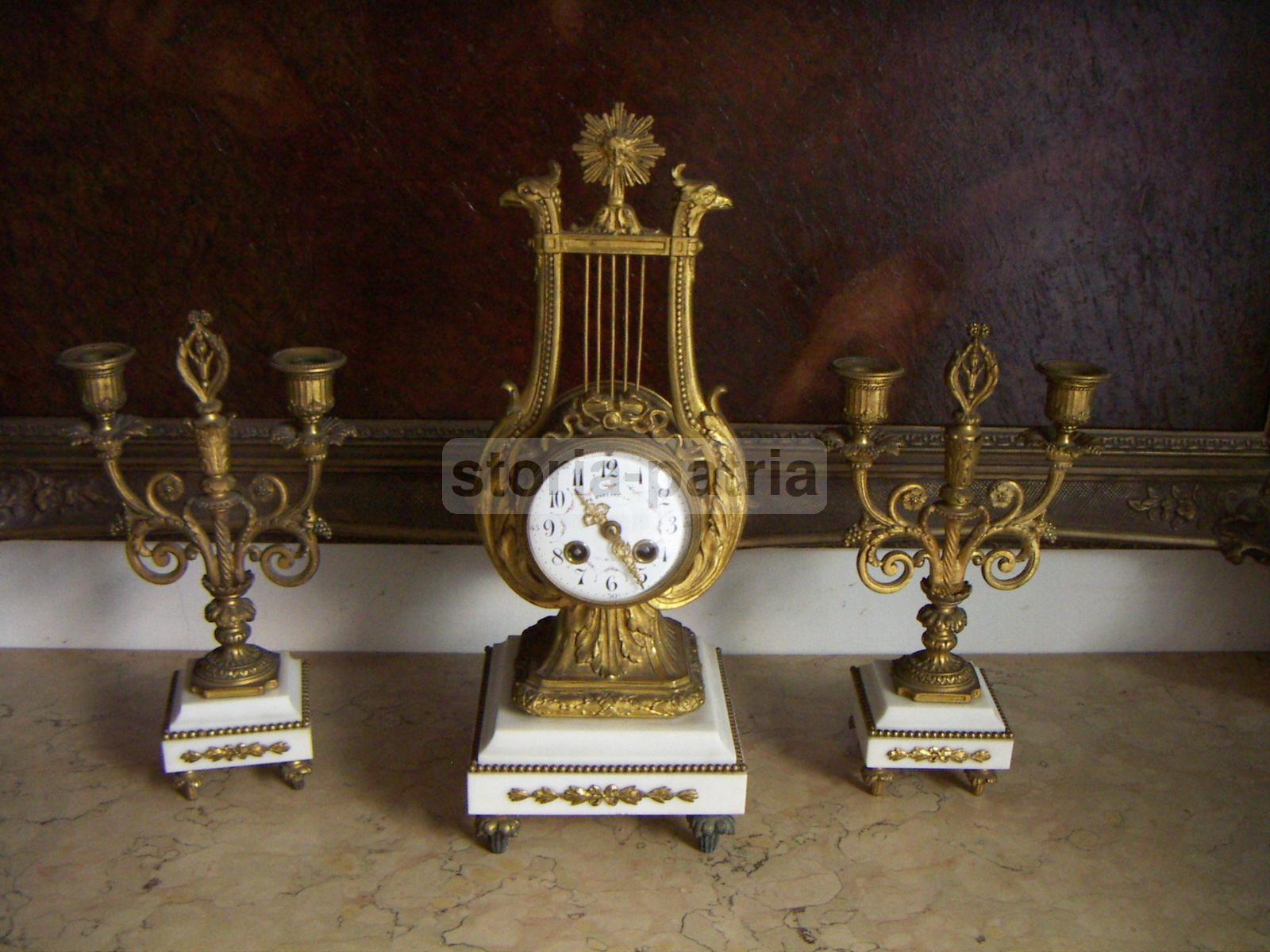 Napoli, Milano, Orologeria Mazzarella, Decorativo Orologio Da Tavolo, d'Epoca, Raro immagine 11