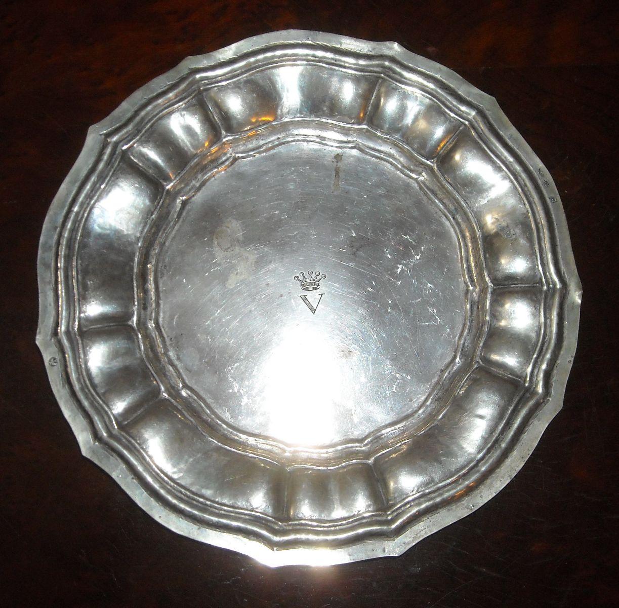 Nobilta, Napoli, Puglia, Argenteria Di Famiglia, Stemma Araldico, Decorativo Piatto immagine 8