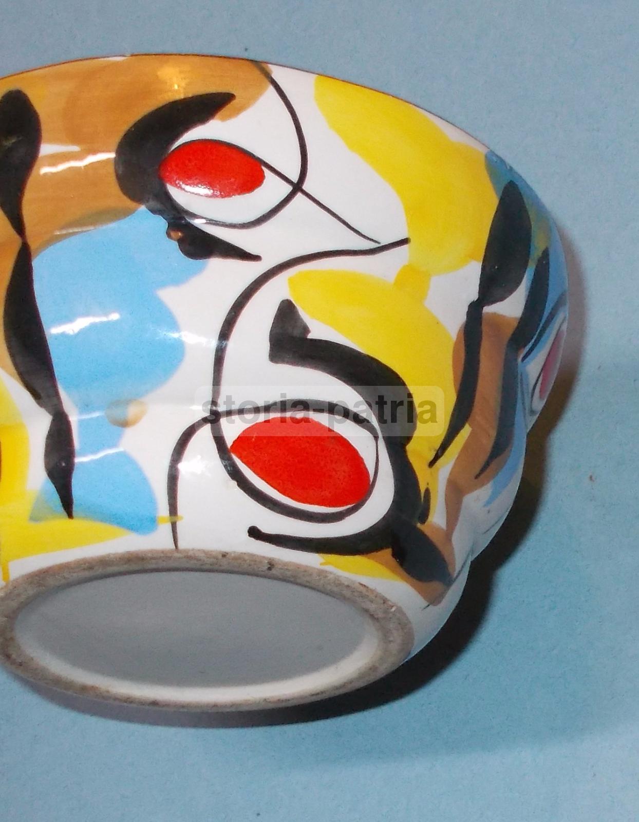 Soprammobile Decorativo, Piccolo Vaso Ciotola, Artistici E Vivaci Decori Informali immagine 1