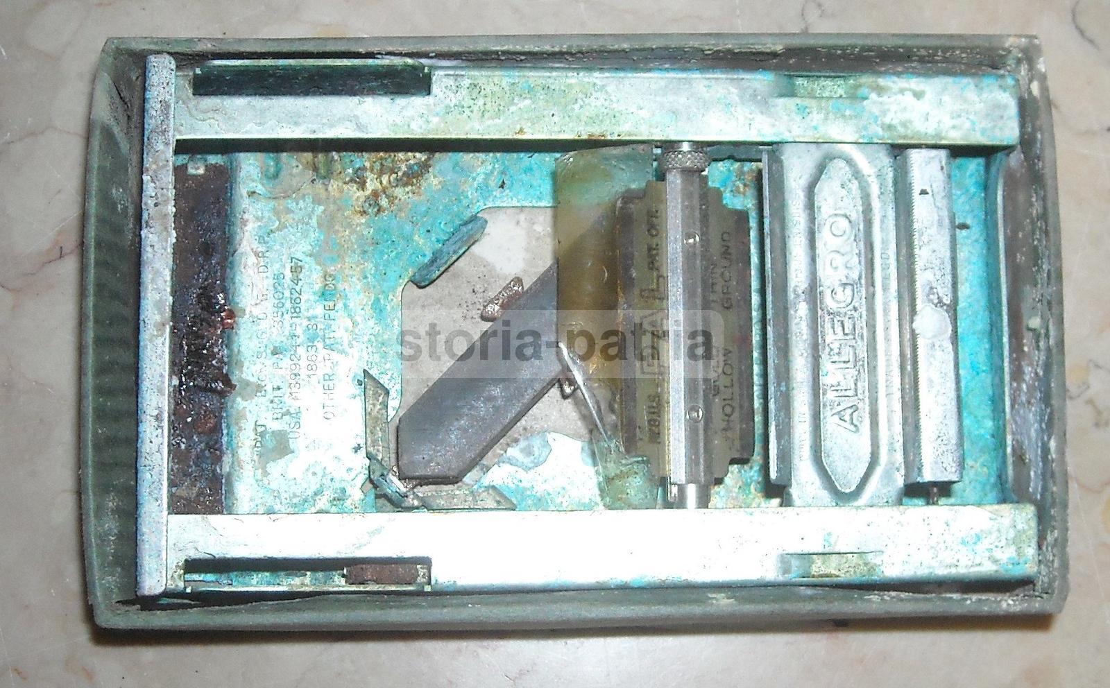 Tecnica, Rasoi, Lamette, Barba, Inusuale Vecchio Attrezzo, Da Collezione, d'Epoca immagine 1