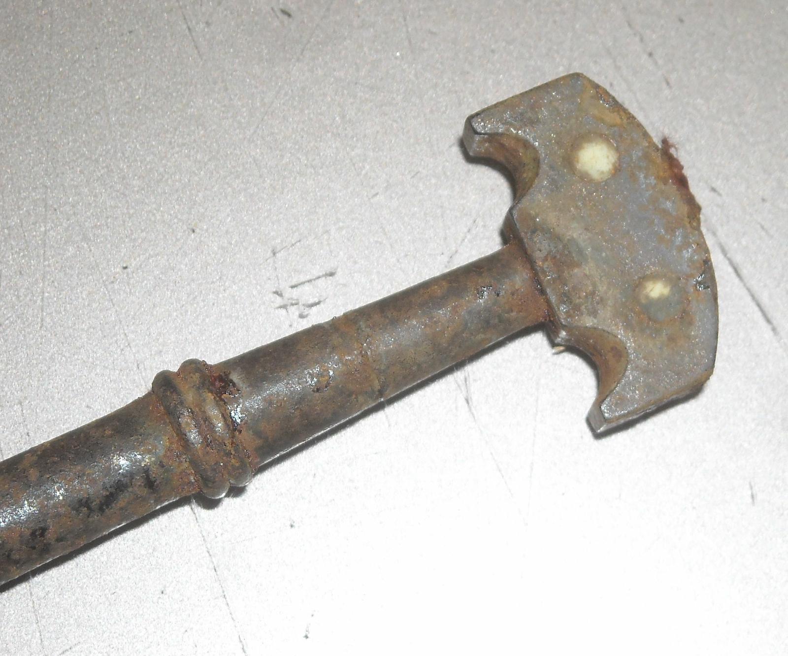 Tecnica, Vetro, Antico Attrezzo In Ferro Battuto, Interessante, Da Collezione immagine 1