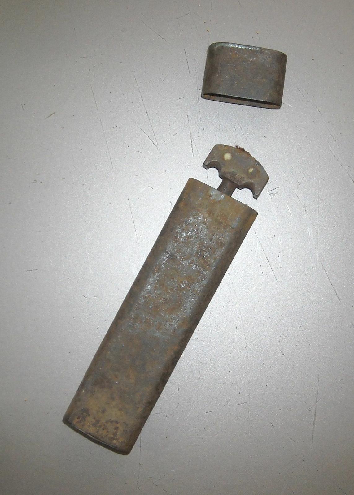 Tecnica, Vetro, Antico Attrezzo In Ferro Battuto, Interessante, Da Collezione immagine 5