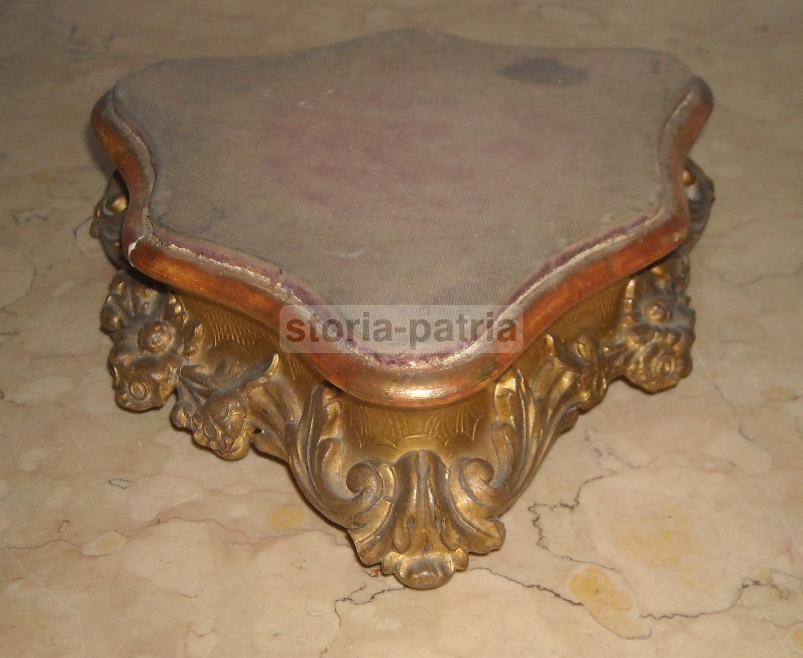 Utile E Decorativo Supporto, Antica Base, Fregi Dorati, Per Sculture O Porcellane immagine 10